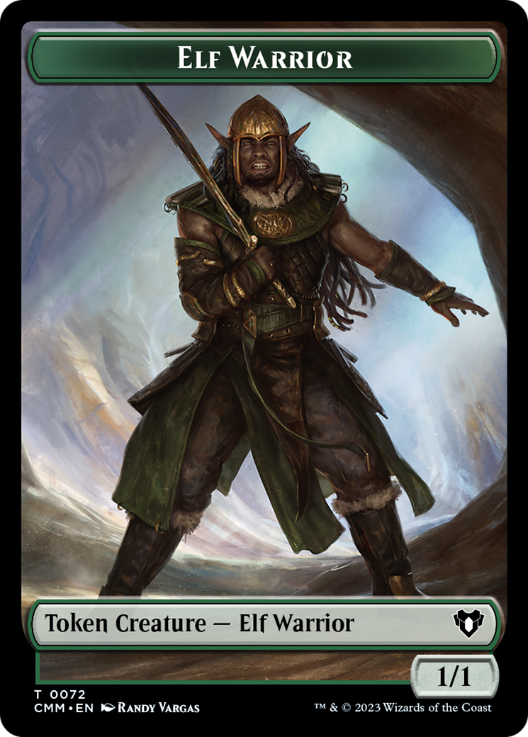 Elf Warrior // Cleric Double-Sided Token [Commander Masters Tokens] | Good Games North