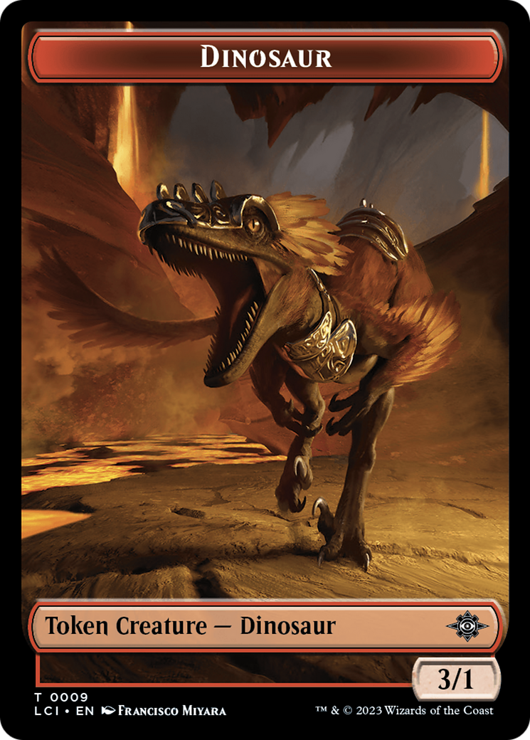 Gnome // Dinosaur (0009) Double-Sided Token [The Lost Caverns of Ixalan Tokens] | Good Games North