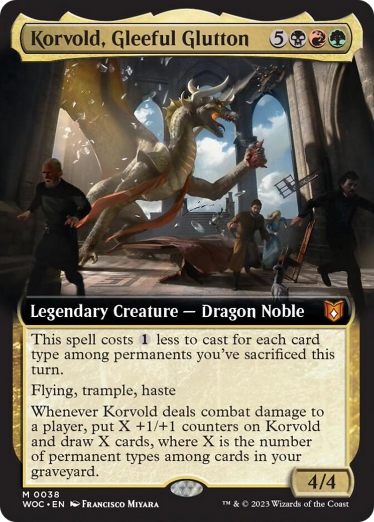 Korvold, Gleeful Glutton (Extended Art) [Wilds of Eldraine Commander] | Good Games North