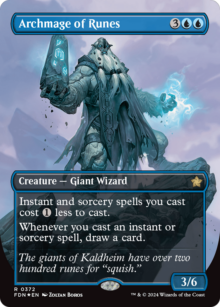 Archmage of Runes (Borderless) (Mana Foil) [Foundations] | Good Games North