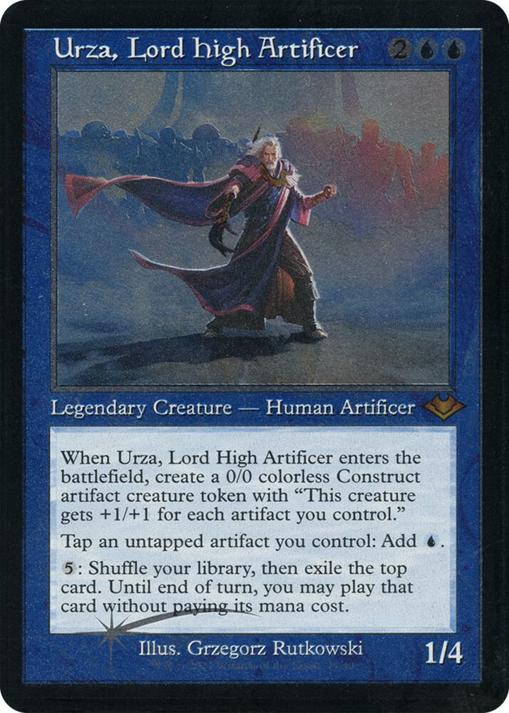 Urza Lord High Artificer Retro Frame Foil Etched (Modern Horizons)  - Foil | Good Games North
