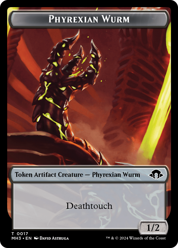 Phyrexian Wurm Token (0017) [Modern Horizons 3 Tokens] | Good Games North