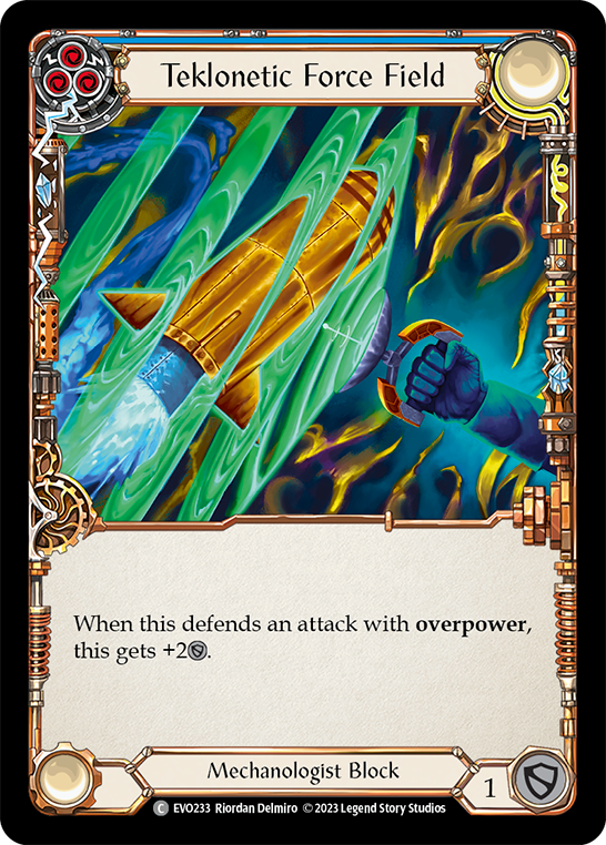 Teklonetic Force Field (Blue) [EVO233] (Bright Lights)  Rainbow Foil | Good Games North