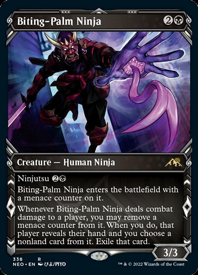 Biting-Palm Ninja (Showcase Ninja) [Kamigawa: Neon Dynasty] | Good Games North