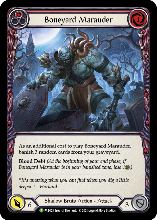 Boneyard Marauder (Red) [FAB023] (Promo)  Rainbow Foil | Good Games North
