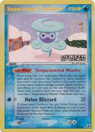 Snow-cloud Castform (29/113) (Stamped) [EX: Delta Species] | Good Games North
