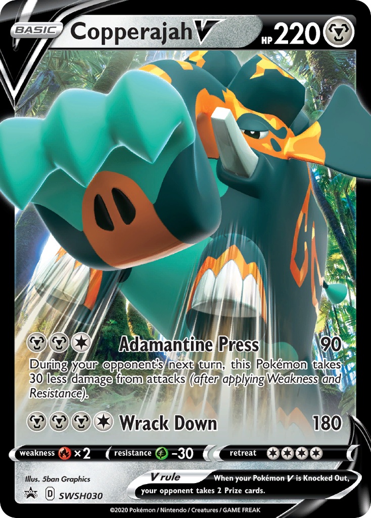 Copperajah V (SWSH030) (Jumbo Card) [Sword & Shield: Black Star Promos] | Good Games North