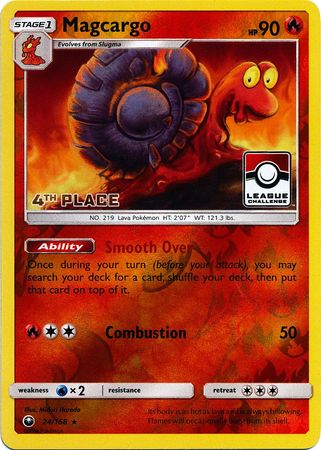 Magcargo (24/168) (League Promo 4th Place) [Sun & Moon: Celestial Storm] | Good Games North