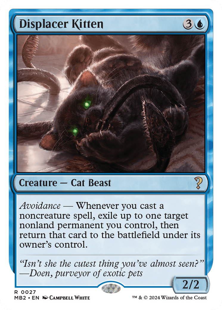 Displacer Kitten (White Border) [Mystery Booster 2] | Good Games North