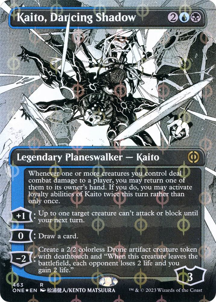 Kaito Dancing Shadow Borderless Step and Compleat Foil (Phyrexia: All Will Be One)  - Foil | Good Games North