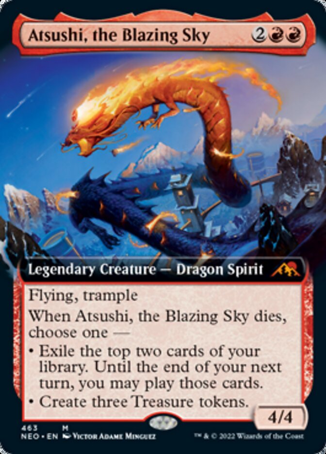 Atsushi, the Blazing Sky (Extended Art) [Kamigawa: Neon Dynasty] | Good Games North