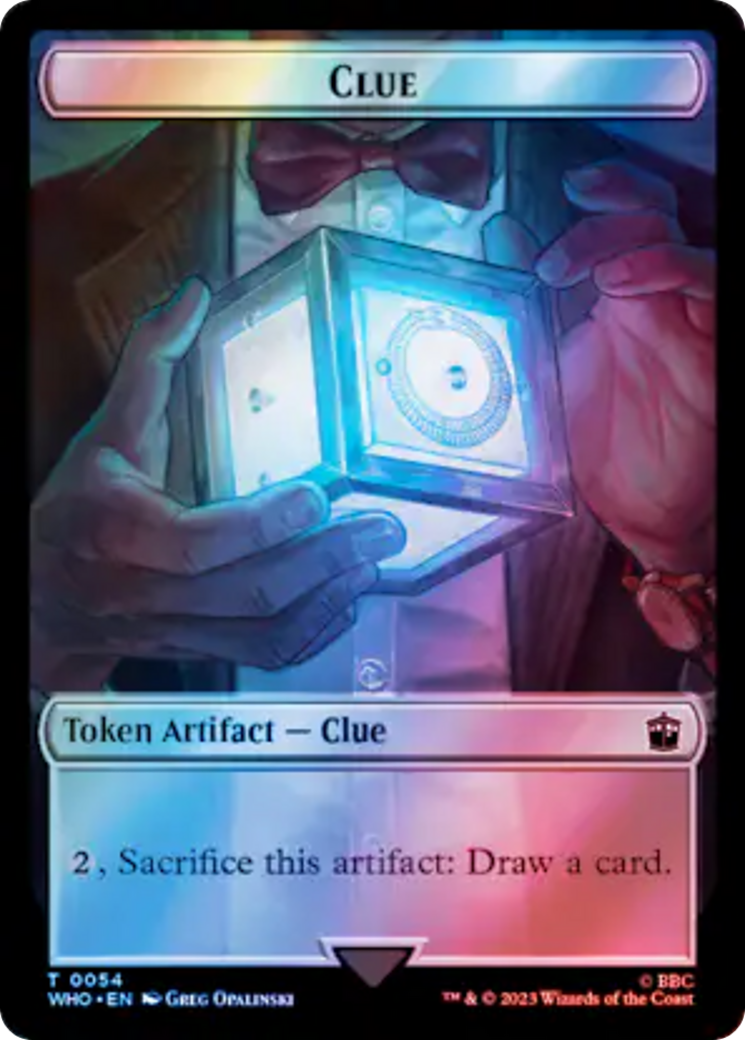 Alien // Clue (0054) Double-Sided Token (Surge Foil) [Doctor Who Tokens] | Good Games North