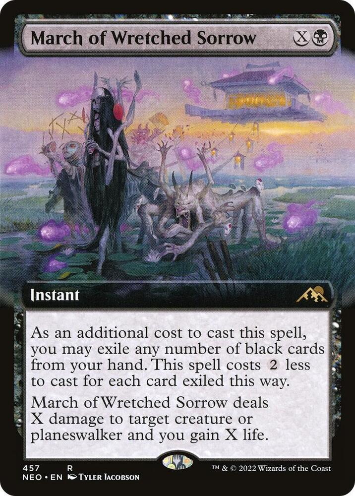March of Wretched Sorrow Extended Art (Kamigawa: Neon Dynasty)  | Good Games North