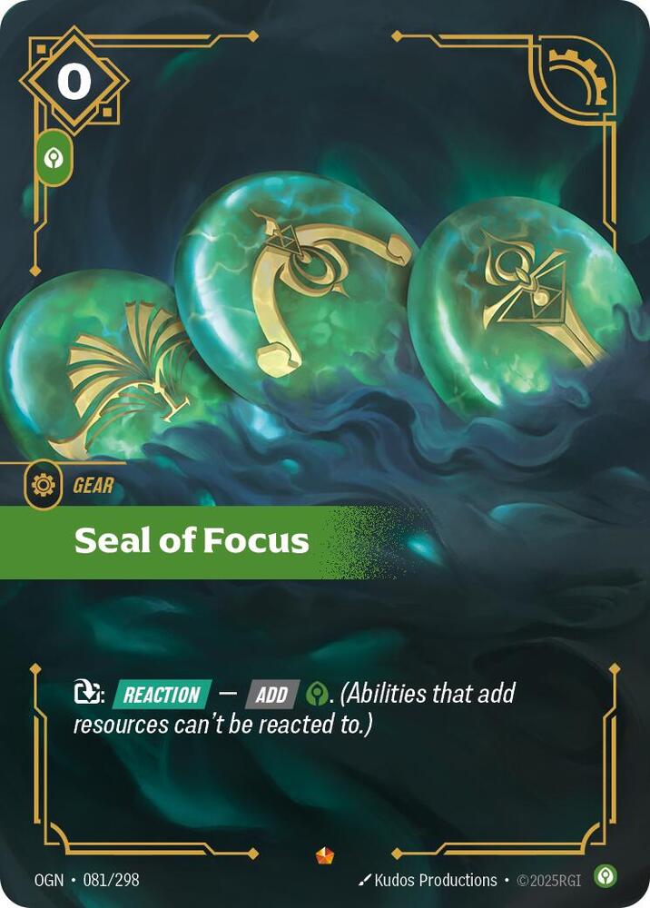 Seal of Focus (Origins)  - Foil | Good Games North