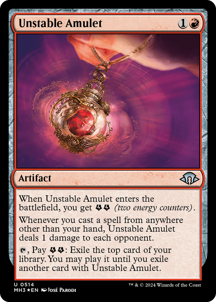 Unstable Amulet (Ripple Foil) [Modern Horizons 3] | Good Games North