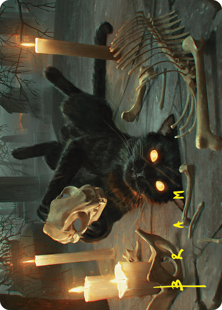 Nine-Lives Familiar Art Card (8/54) (Gold-Stamped Signature) [Foundations Art Series] | Good Games North