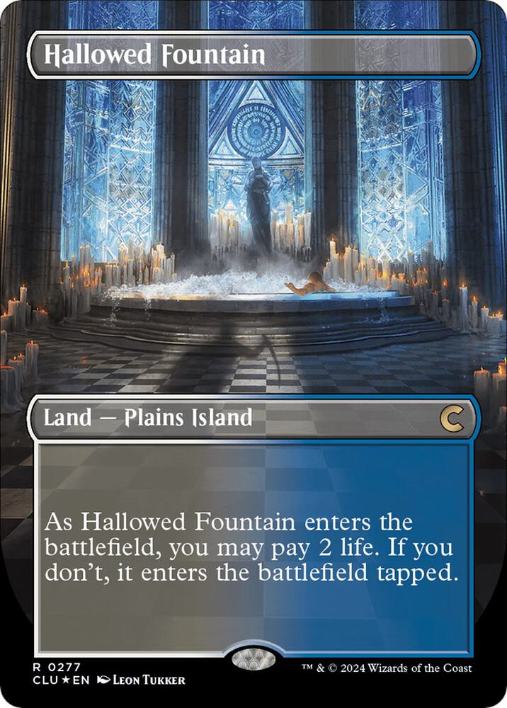 Hallowed Fountain Borderless (Ravnica: Clue Edition)  - Foil | Good Games North
