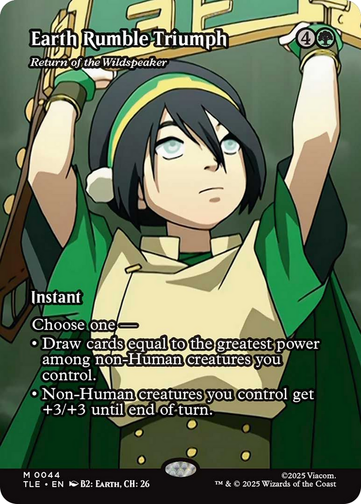 Earth Rumble Triumph - Return of the Wildspeaker (Borderless) [Avatar: The Last Airbender: Eternal-Legal] | Good Games North