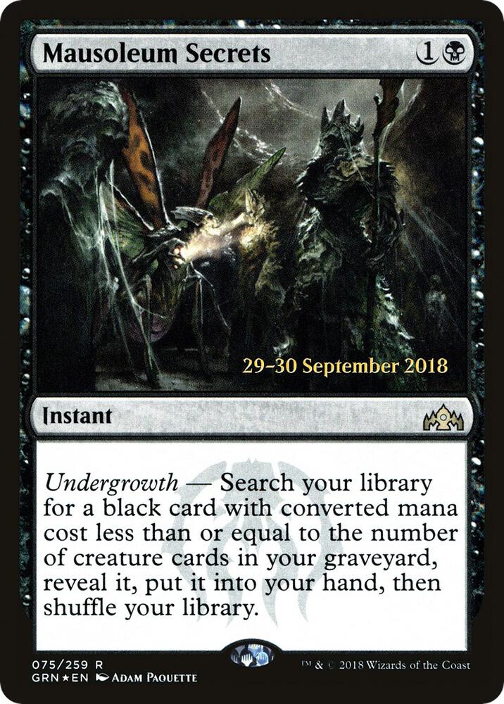 Mausoleum Secrets 75s/84 (Prerelease Cards)  - Foil | Good Games North