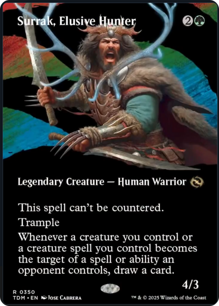 Surrak, Elusive Hunter (Borderless) [Tarkir: Dragonstorm] | Good Games North
