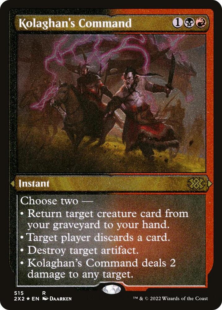 Kolaghans Command Foil Etched (Double Masters 2022)  - Foil | Good Games North