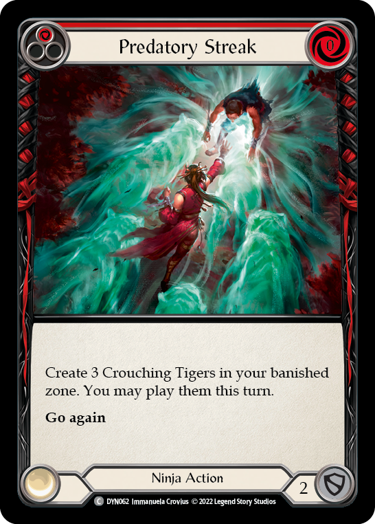 Predatory Streak (Red) [DYN062] (Dynasty)  Rainbow Foil | Good Games North