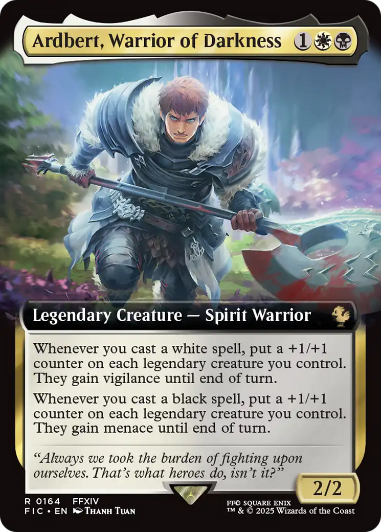 Ardbert, Warrior of Darkness (Extended Art) [FINAL FANTASY Commander] | Good Games North