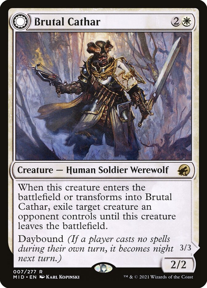 Brutal Cathar // Moonrage Brute 7/277 (Innistrad: Midnight Hunt)  | Good Games North