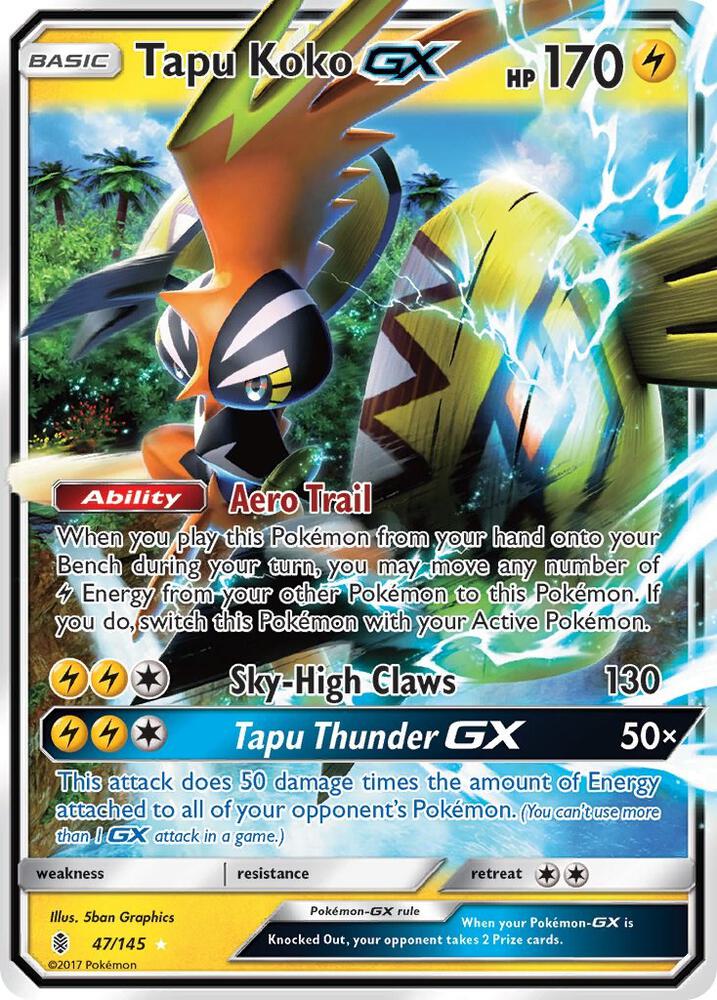 Tapu Koko GX 47/145 (SM - Guardians Rising)  - Holofoil | Good Games North