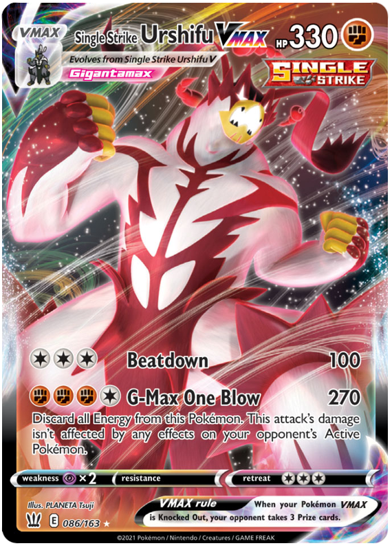 Single Strike Urshifu VMAX (086/163) (Jumbo Card) [Sword & Shield: Battle Styles] | Good Games North