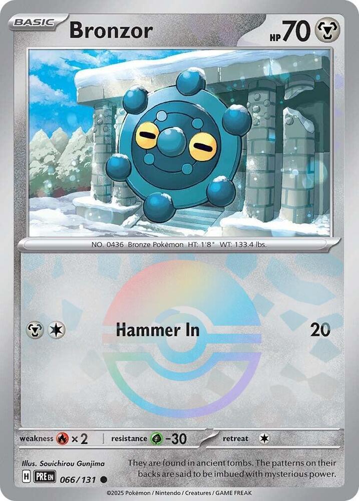 Bronzor (066/131) (Poke Ball Pattern) [Scarlet & Violet: Prismatic Evolutions] | Good Games North