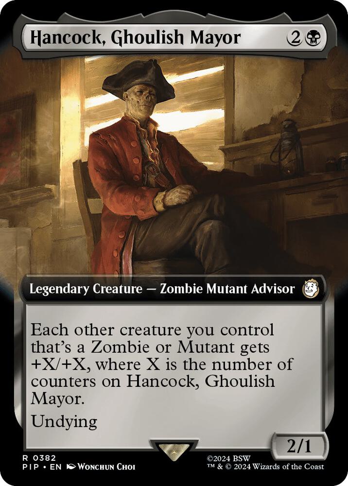 Hancock, Ghoulish Mayor 382/326 (Universes Beyond: Fallout)  - Extended Art | Good Games North