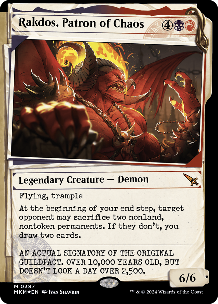 Rakdos, Patron of Chaos (Showcase) (Invisible Ink) [Murders at Karlov Manor] | Good Games North