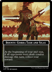 Bounty: Gorra Tash and Silas // Bounty Rules Double-Sided Token [Outlaws of Thunder Junction Commander Tokens] | Good Games North