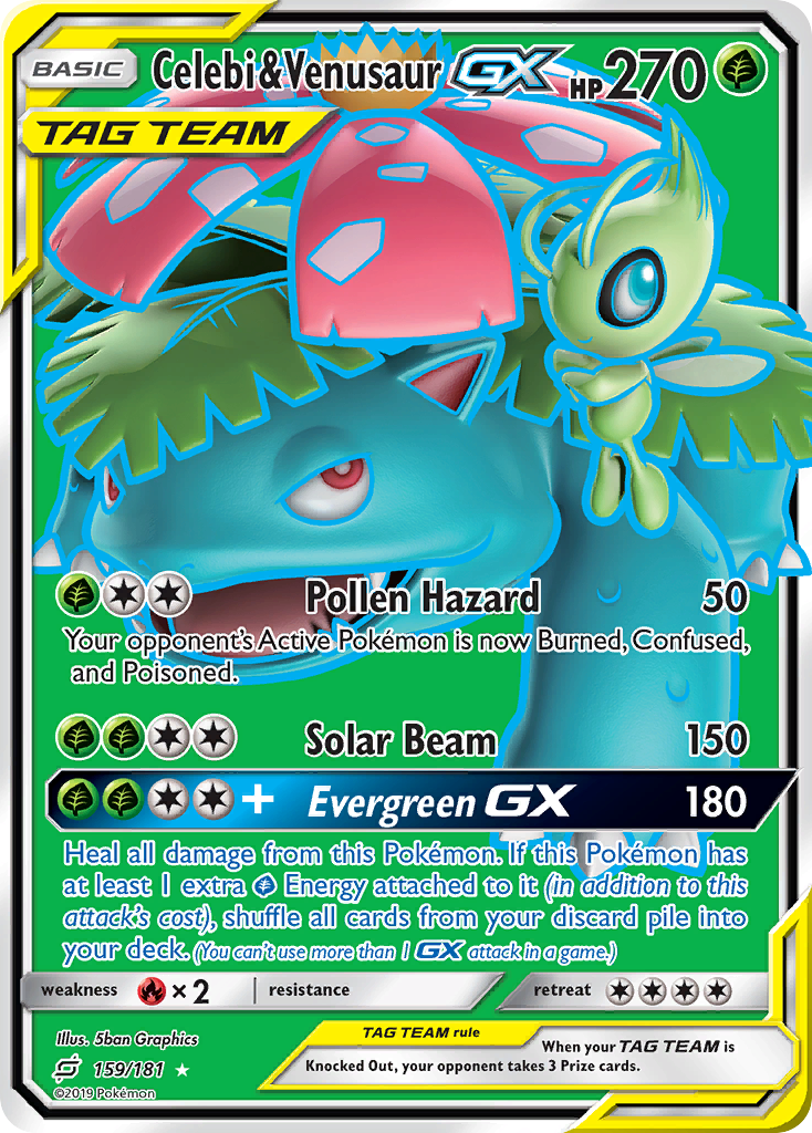 Celebi & Venusaur GX (159/181) [Sun & Moon: Team Up] | Good Games North