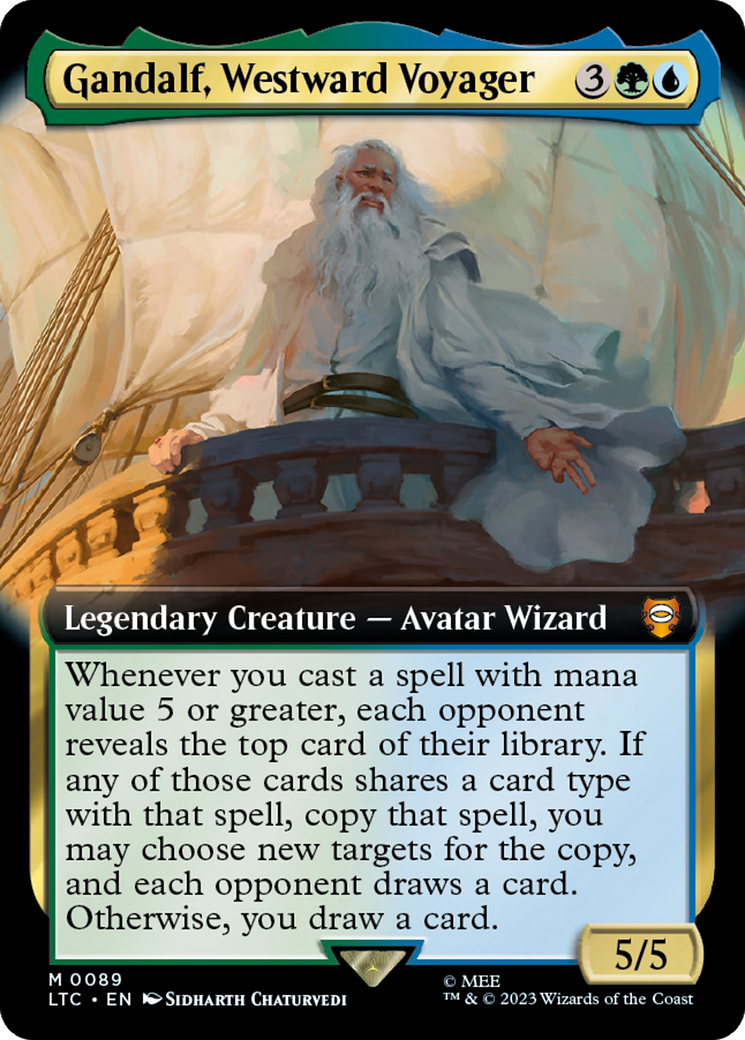 Gandalf, Westward Voyager (Extended Art) [The Lord of the Rings: Tales of Middle-Earth Commander] | Good Games North