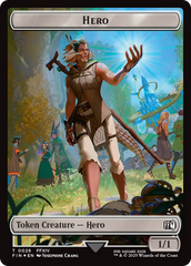 Spirit // Hero (0026) Double-Sided Token (Surge Foil) [FINAL FANTASY Commander Tokens] | Good Games North