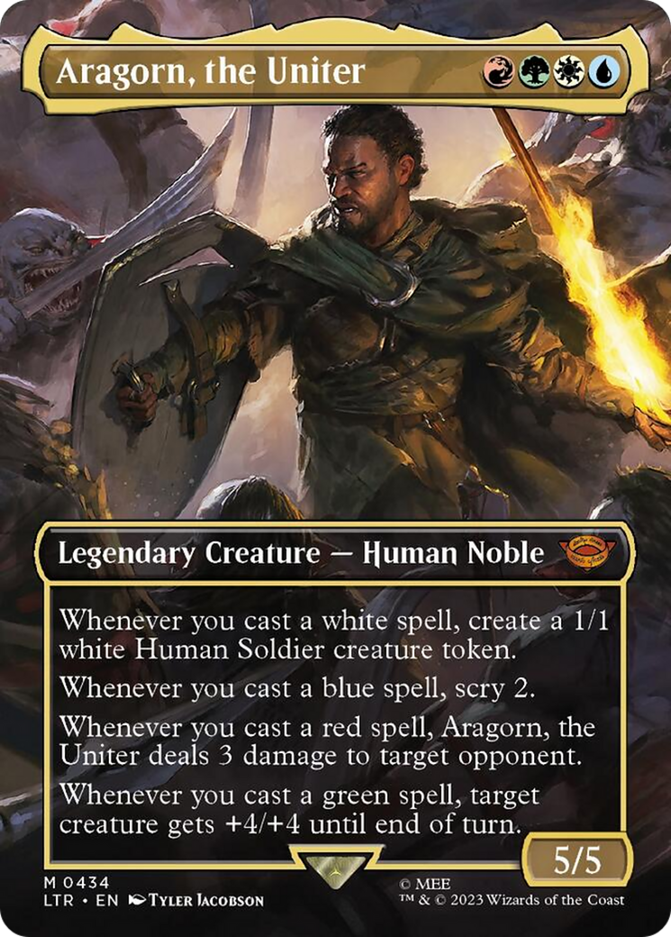 Aragorn, the Uniter (Borderless Alternate Art) [The Lord of the Rings: Tales of Middle-Earth] | Good Games North