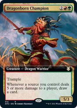 Dragonborn Champion Extended Art (Commander: Adventures in the Forgotten Realms)  | Good Games North