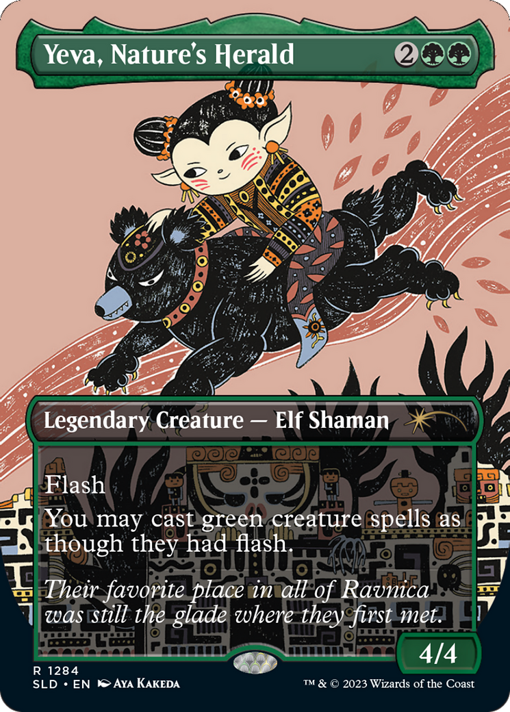 Yeva, Nature's Herald (Borderless) [Secret Lair Drop Series] | Good Games North