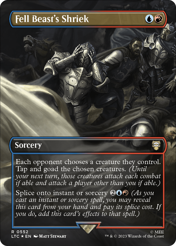 Fell Beast's Shriek (Borderless) (Surge Foil) [The Lord of the Rings: Tales of Middle-Earth Commander] | Good Games North