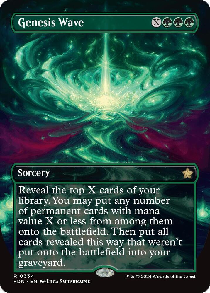Genesis Wave 334/291 (Foundations)  - Borderless Foil | Good Games North