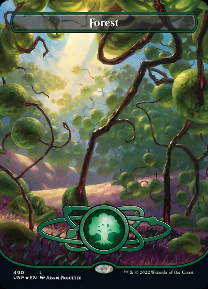 Forest (490) (Planetary Space-ic Land) (Galaxy Foil) [Unfinity] | Good Games North