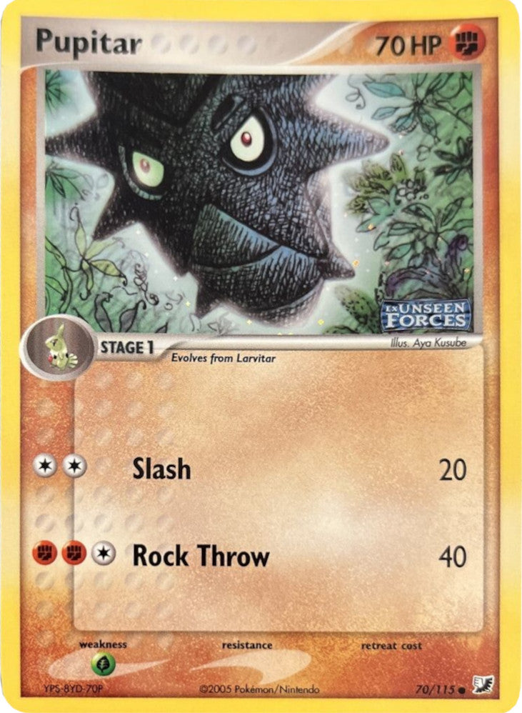 Pupitar (70/115) (Stamped) [EX: Unseen Forces] | Good Games North