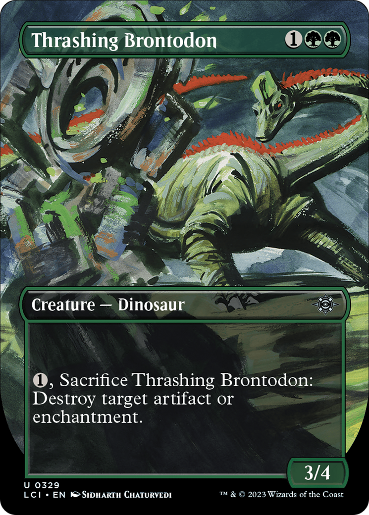 Thrashing Brontodon (Borderless) [The Lost Caverns of Ixalan] | Good Games North