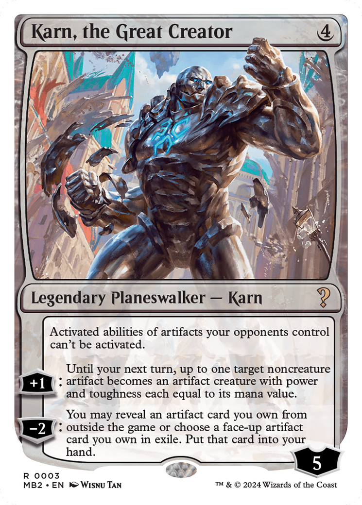 Karn, the Great Creator (White Border) [Mystery Booster 2] | Good Games North