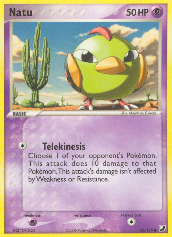 Natu (63/115) [EX: Unseen Forces] | Good Games North