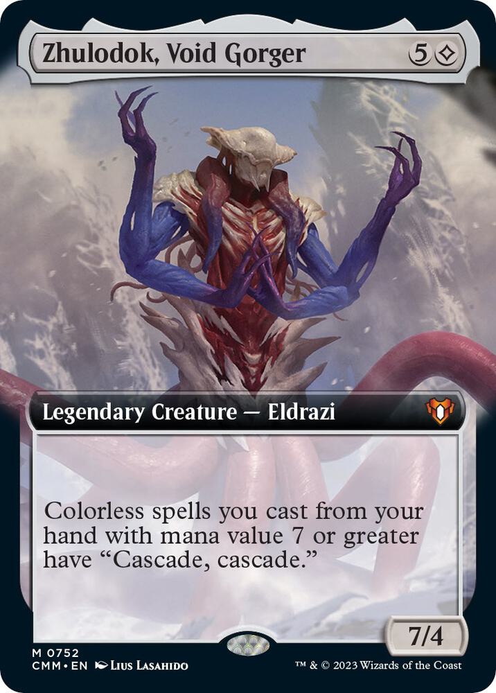 Zhulodok Void Gorger Extended Art (Commander Masters)  - Foil | Good Games North