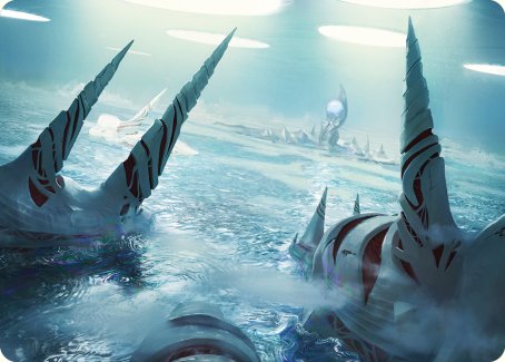 Seachrome Coast Art Card [Phyrexia: All Will Be One Art Series] | Good Games North