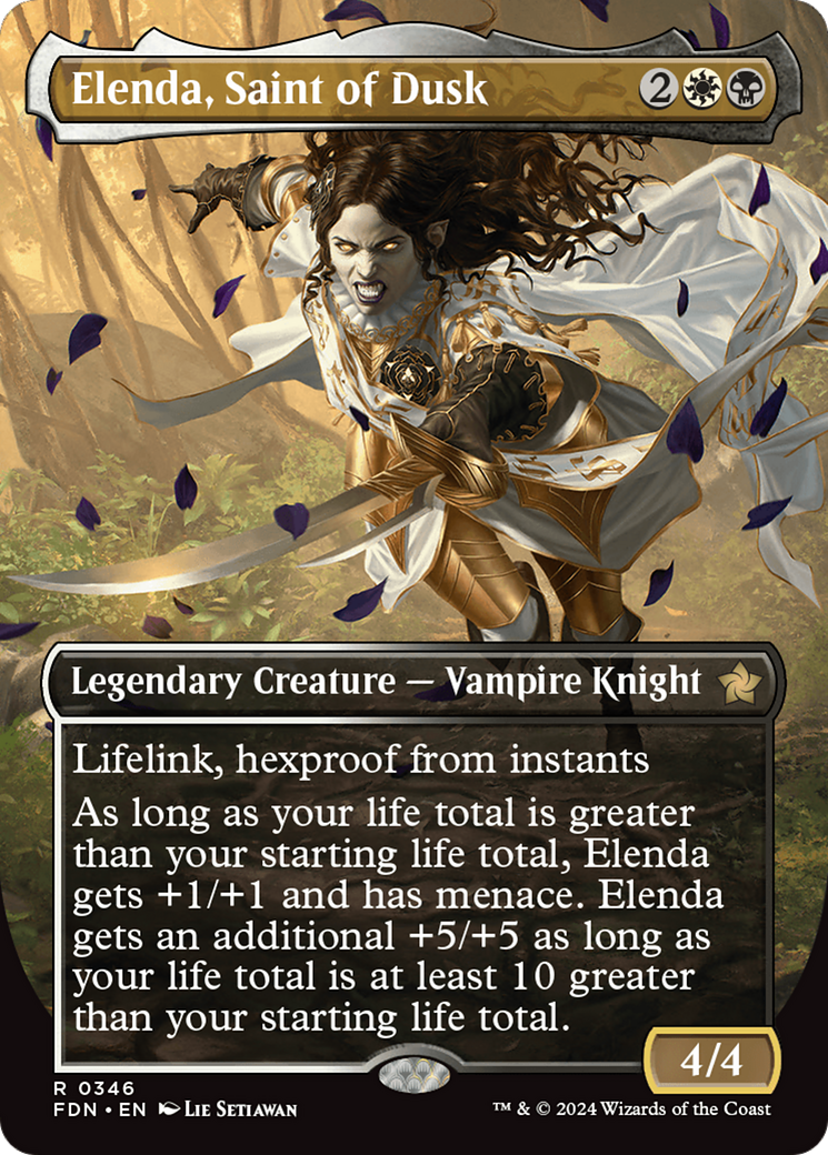 Elenda, Saint of Dusk (Borderless) [Foundations] | Good Games North